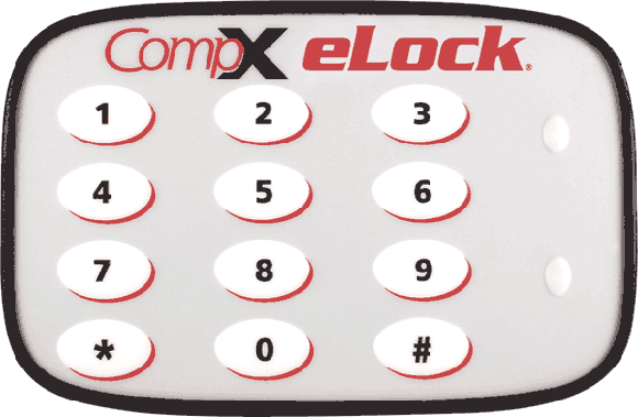 CompX eLock Membrane Keypad, front view, larger photo