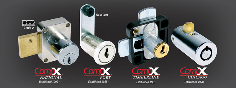 Mechanical locks from CompX National, CompX Fort, CompX Timberline and CompX Chicago
